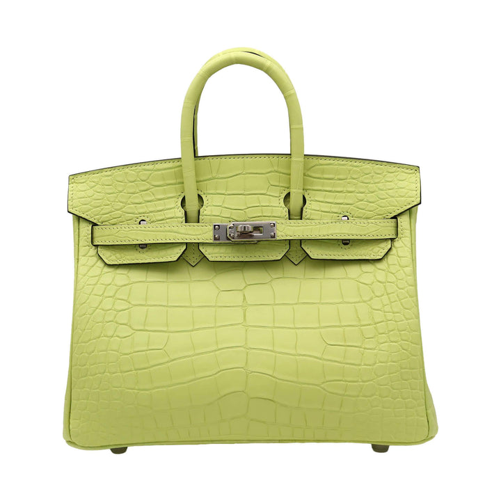 Hermès Birkin 25 Jaune Bourgeon Alligator Matte Palladium Hardware U Stamp