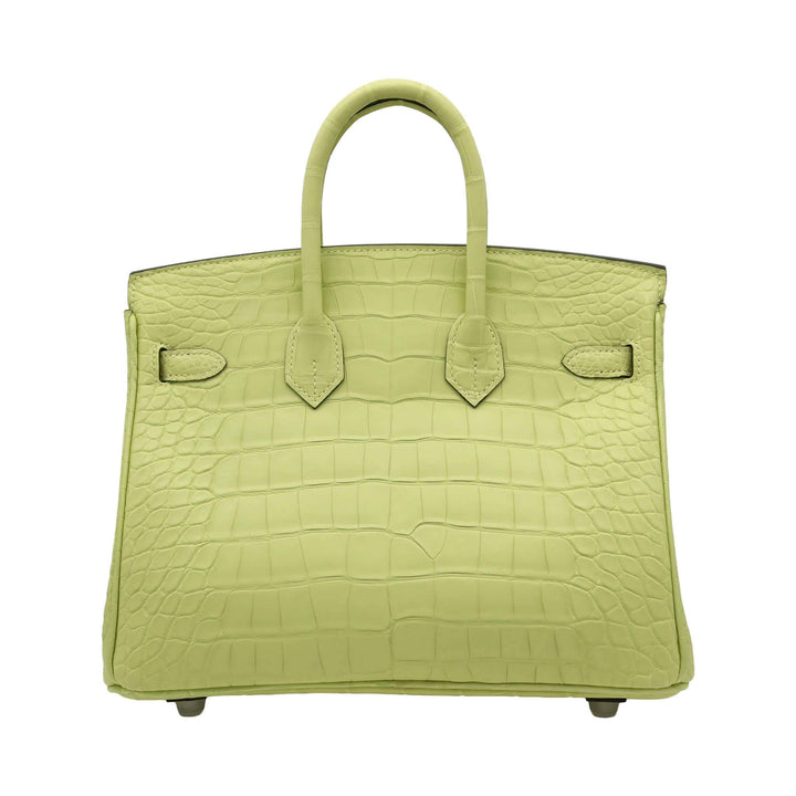 Hermès Birkin 25 Jaune Bourgeon Alligator Matte Palladium Hardware U Stamp