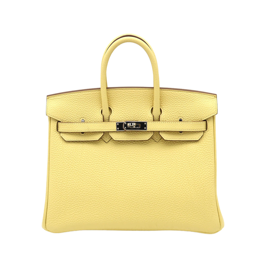 HERMES  エルメス  バーキン 25  ジョーヌ プッサン トゴ  シルバー金具  U 刻印 - GINZA CELIA