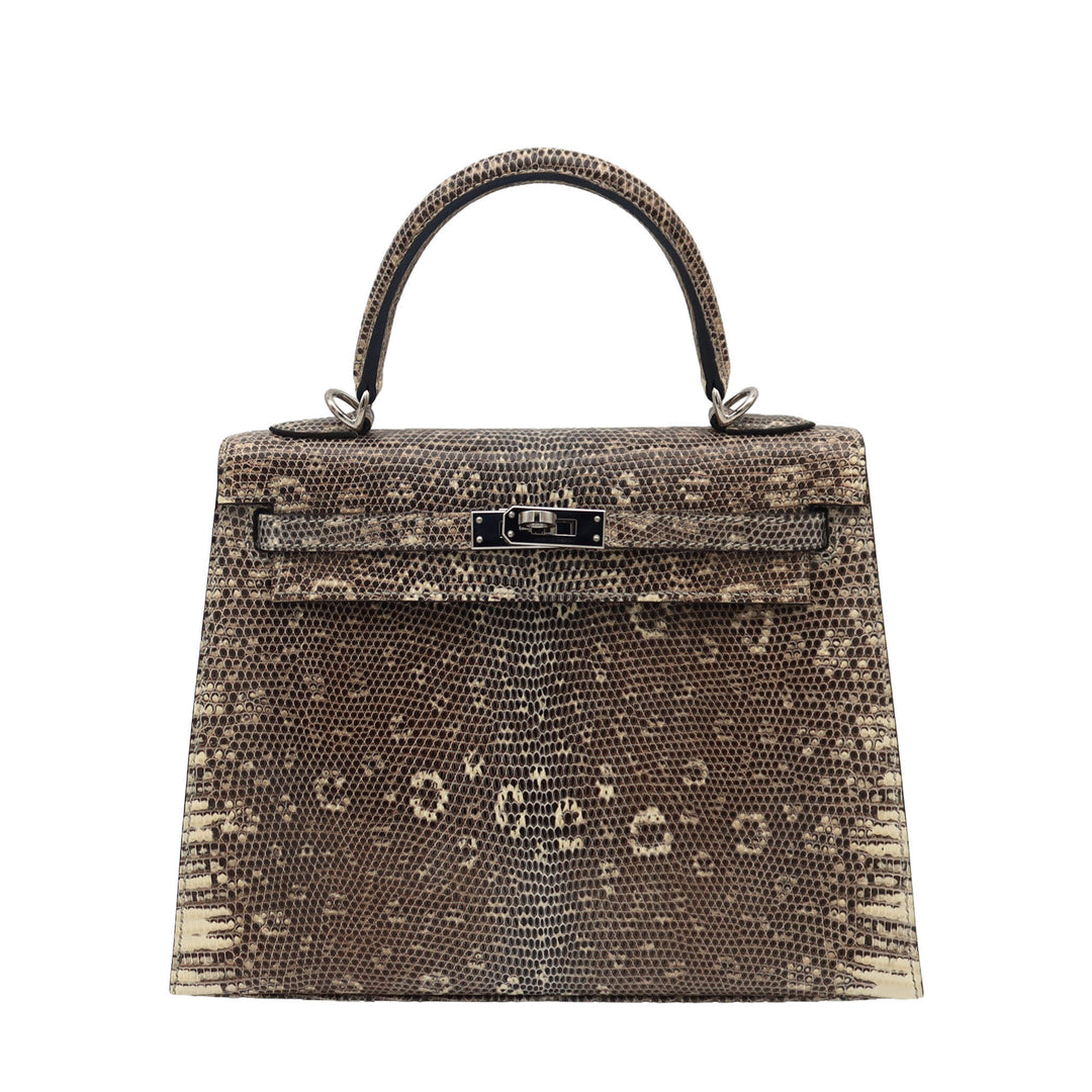 HERMES  エルメス  ケリー 25  セリエ  オンブレ  リザード  シルバー金具  Ⅾ刻印 - GINZA CELIA