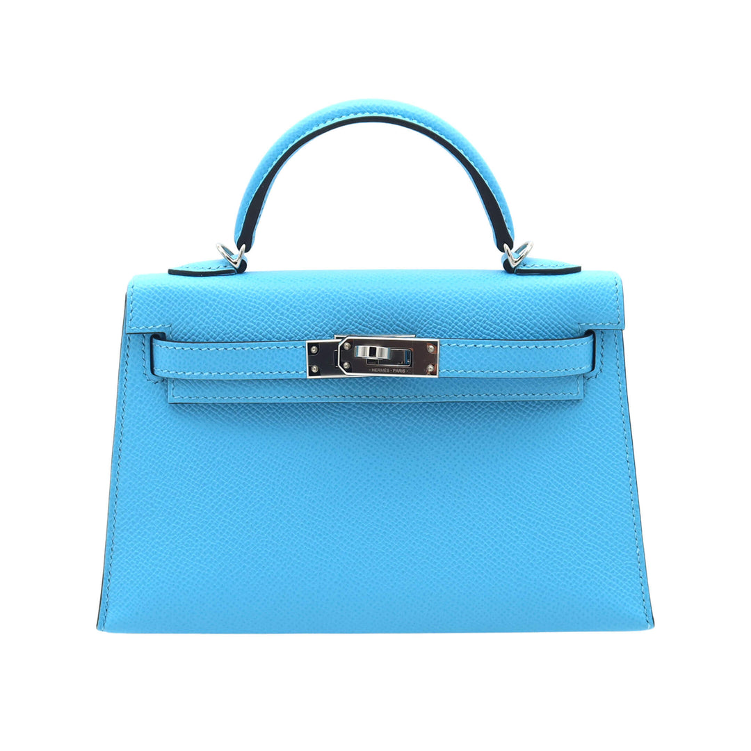 HERMES  エルメス  ミニケリードゥ  セレステ  エプソン  シルバー金具  B 刻印 - GINZA CELIA