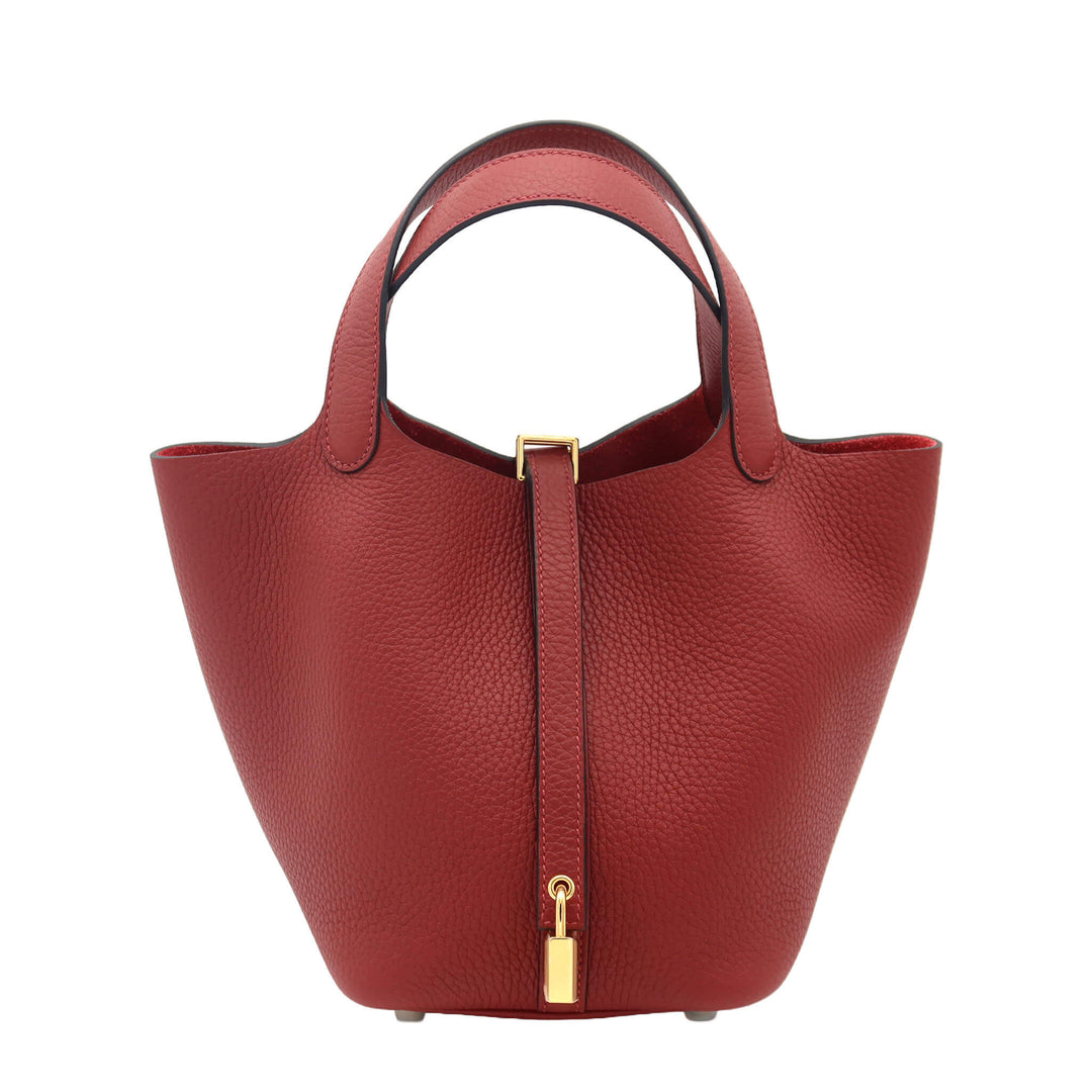 HERMES  エルメス  ピコタンロック 18  ルージュアッシュ  トリヨンクレマンス  ゴールド金具  K 刻印 - GINZA CELIA