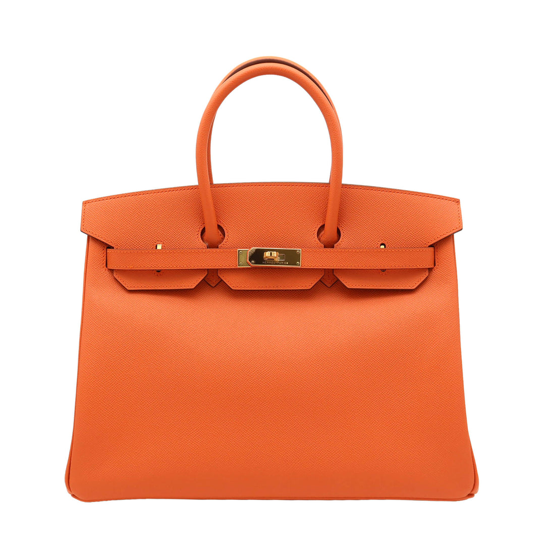Hermès Birkin 35 Retourne Mango Epsom Gold Hardware Square P Stamp
