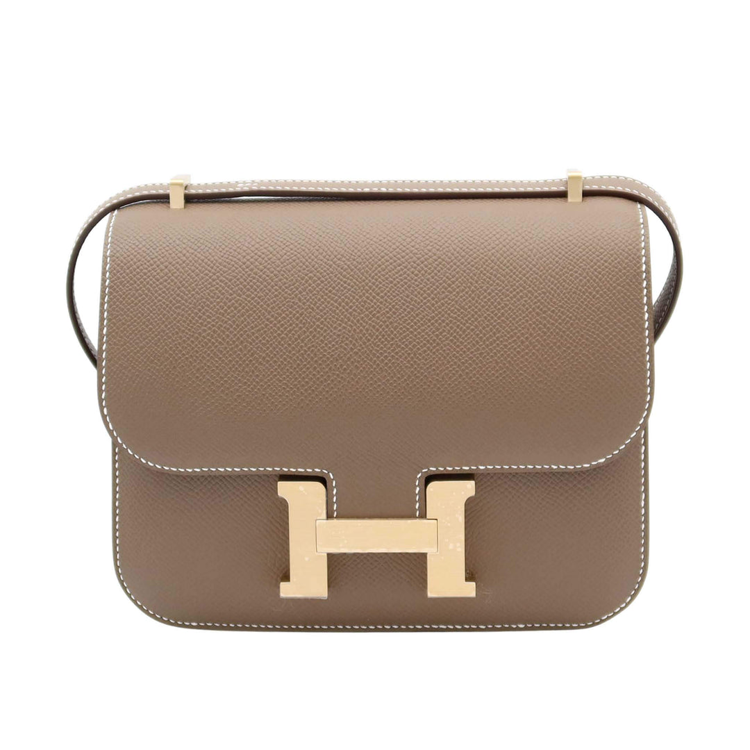 HERMES  エルメス  コンスタンス ミロワール 19  エトゥープ  エプソン  マットシャンパンゴールド金具  K 刻印 - GINZA CELIA
