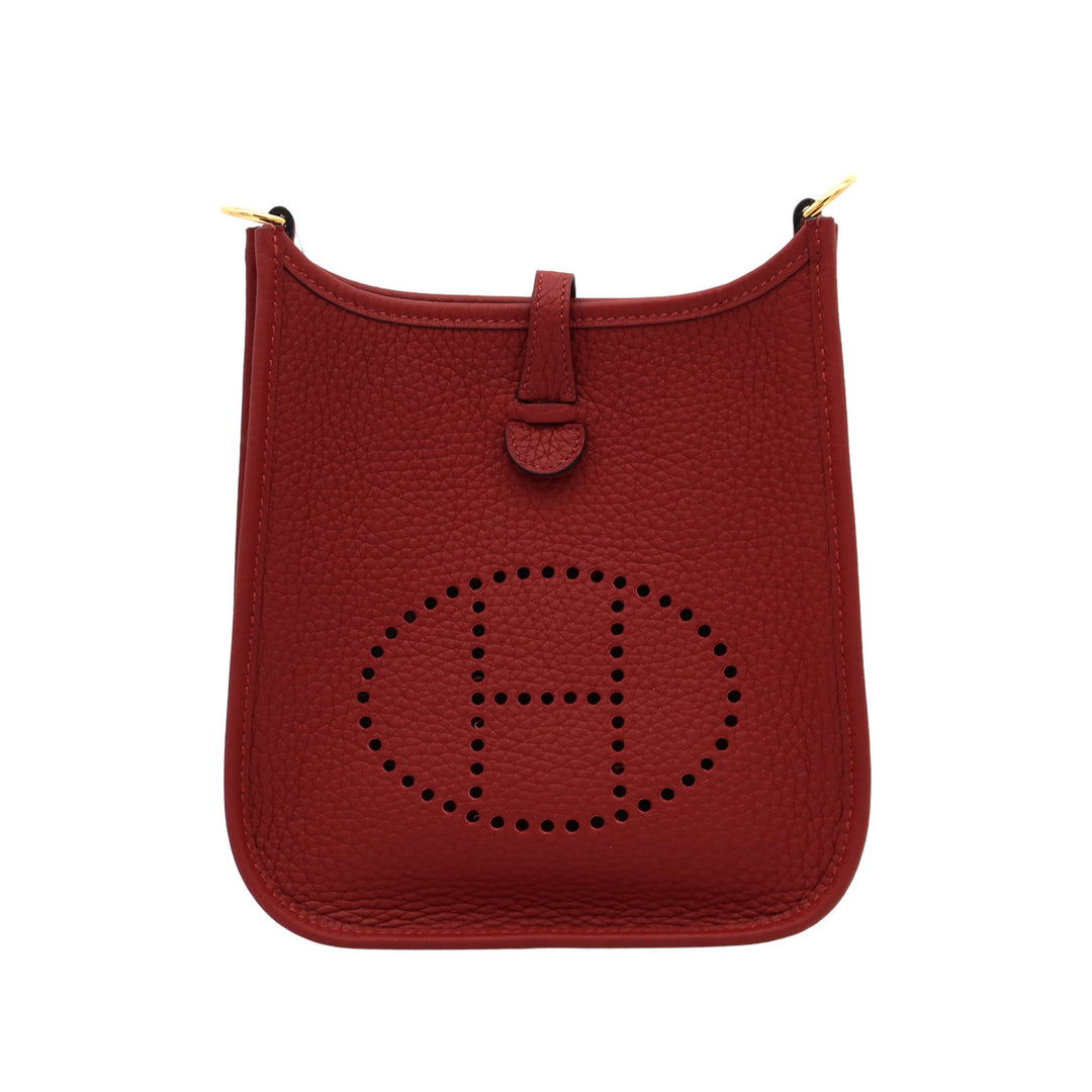 HERMES エルメス エブリン　TPM　ルージュアーシュ　トリヨンクレマンス　ゴールド金具　K刻印