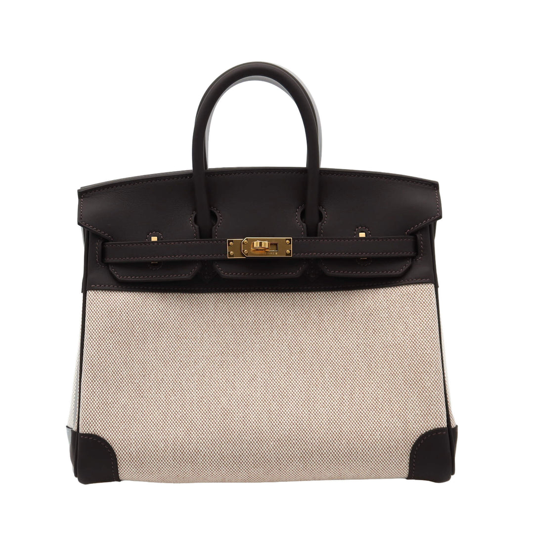 HERMES エルメス バーキン25　バイブルン　トワル/スイフト　ゴールド金具　K刻印