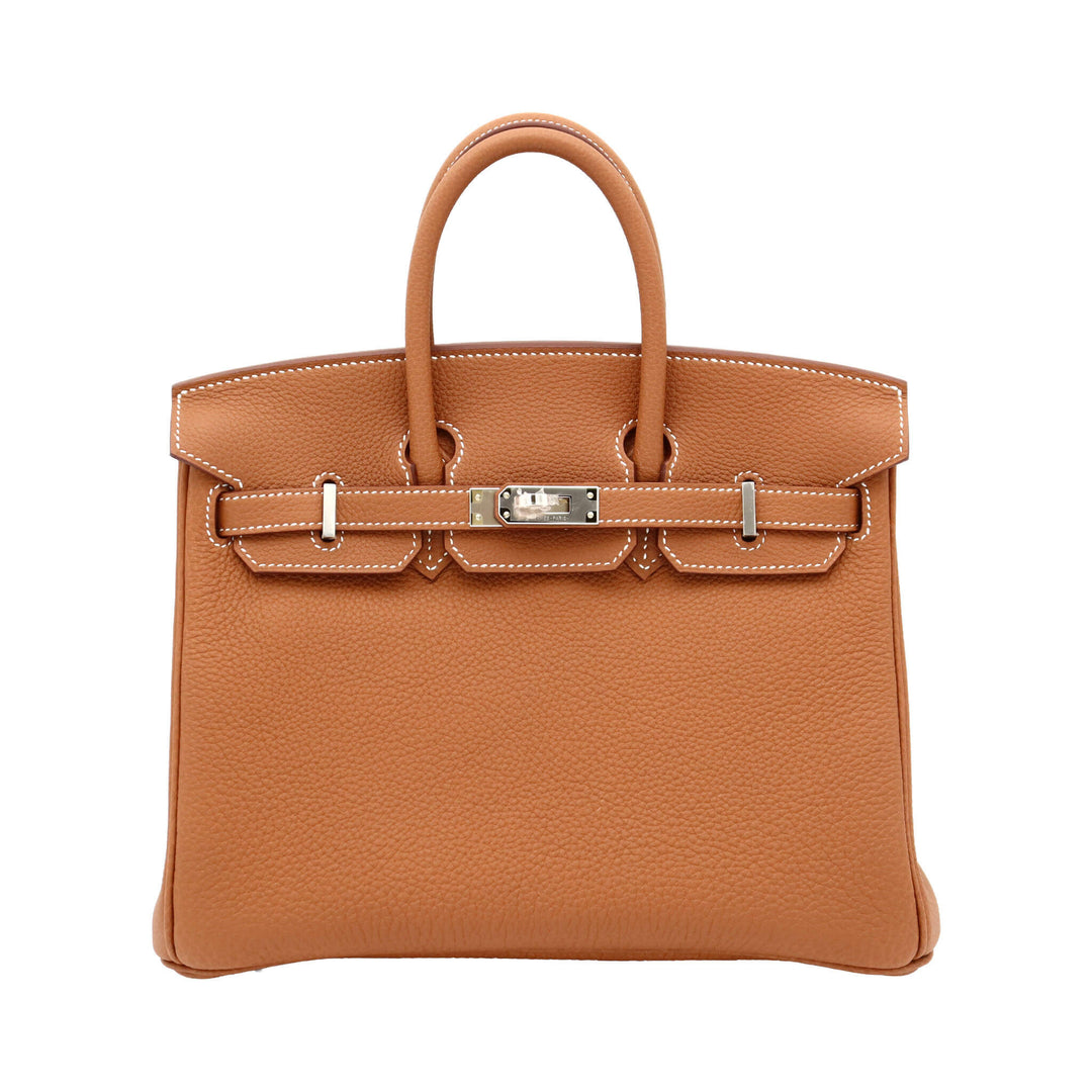 HERMES エルメス  バーキン25　ゴールド　トゴ　シルバー金具　K刻印