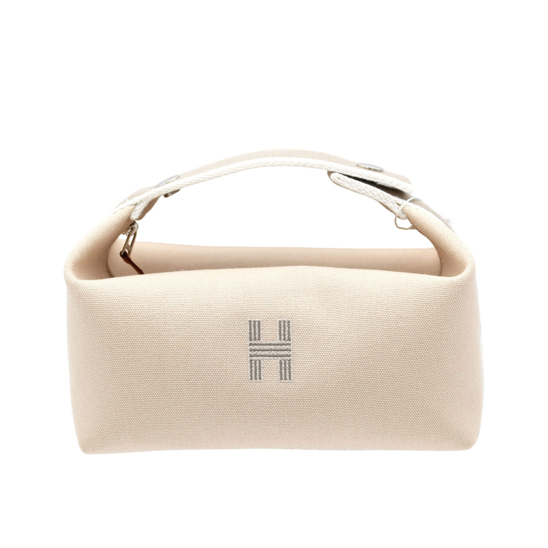 HERMES エルメス  ブリッド ア ブラックPM キャンバス  ベージュ/ナチュアル  シルバー金具 - GINZA CELIA