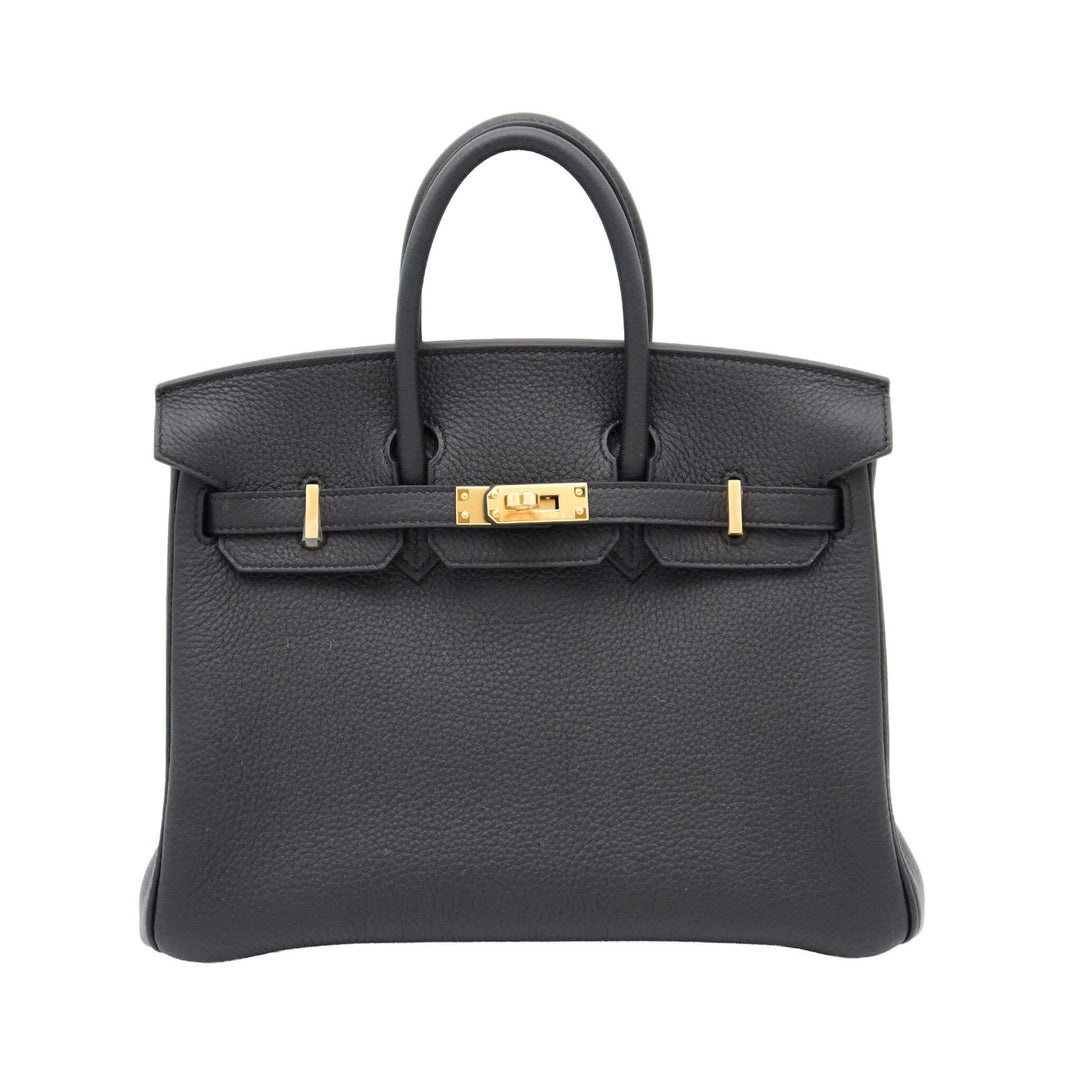 HERMES エルメス  バーキン25　ブラック　トゴ　 ゴールド金具　K刻印