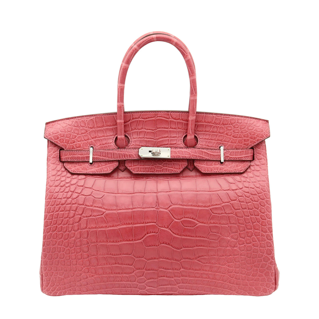 Hermès Birkin 35 Bois de Rose Alligator Palladium Hardware □P Stamp